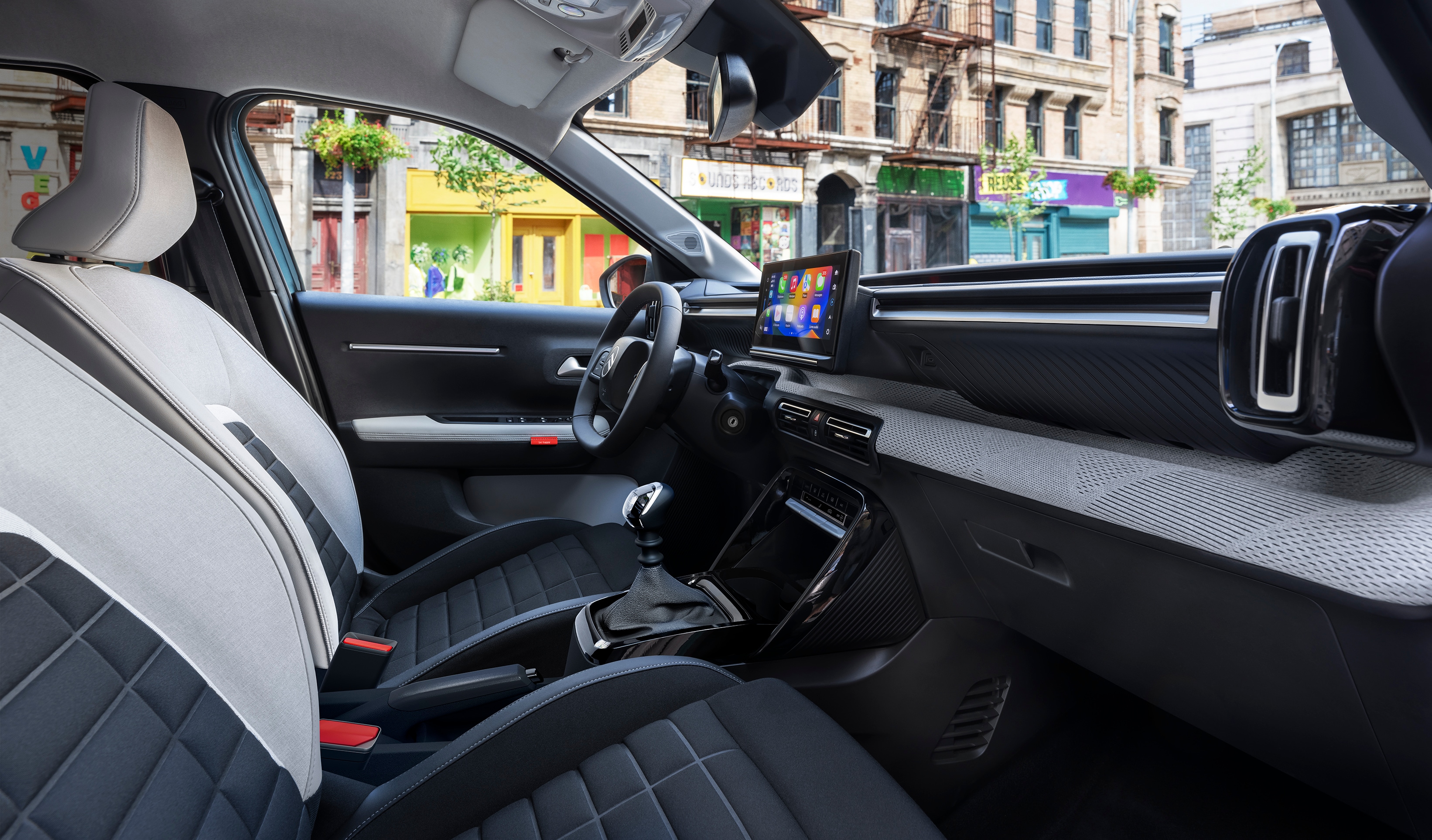 Interior cockpit view of Citroën C3 SUV highlighting modern dashboard design for intuitive, comfortable and affordable urban driving.