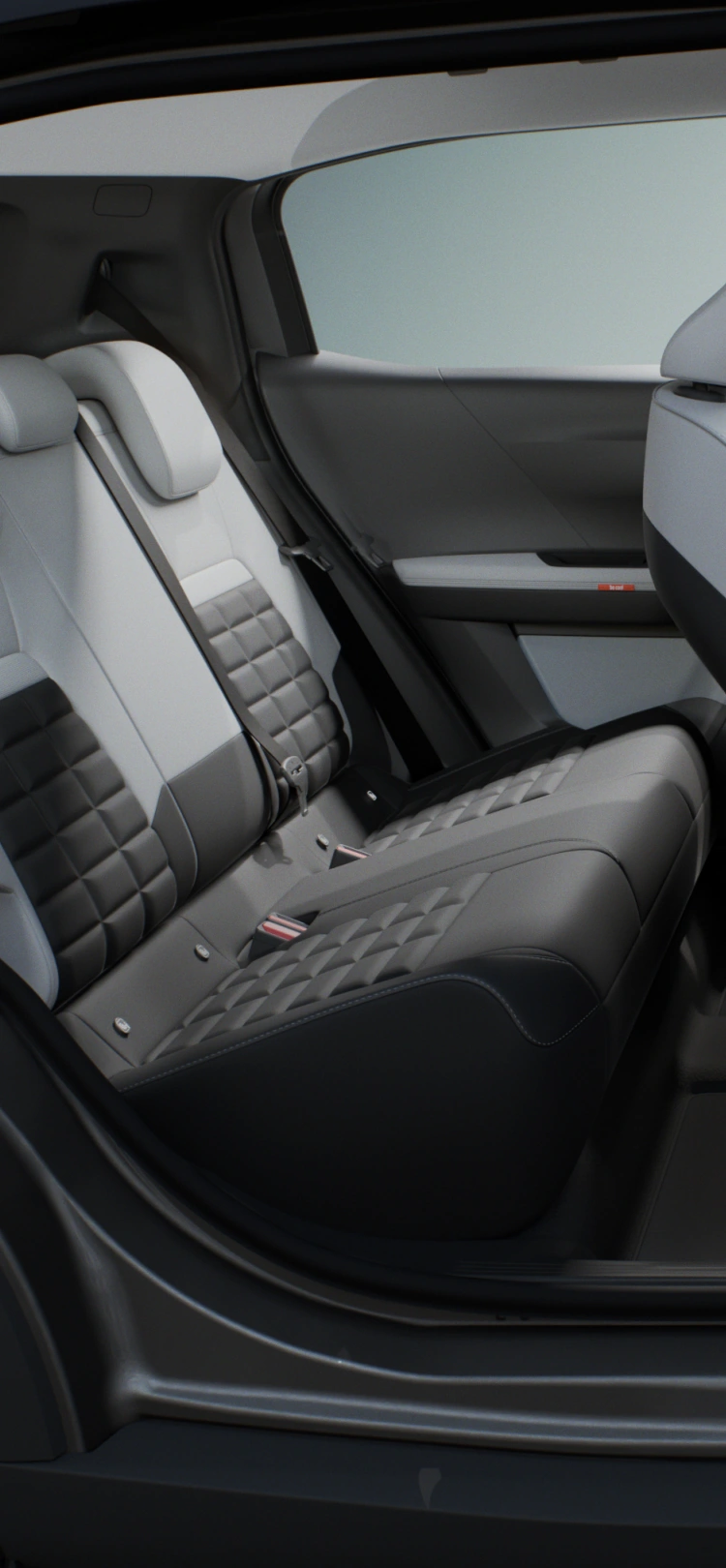 Side interior view of Citroën ë‑C3 Aircross electric SUV showcasing spacious multi‑row seating for practical and affordable mobility.