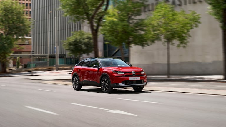 e-C4 driving on the road